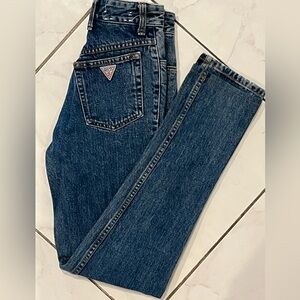 GUESS Jeans vintage dark denim classic fit full length designer pants ladies 90s